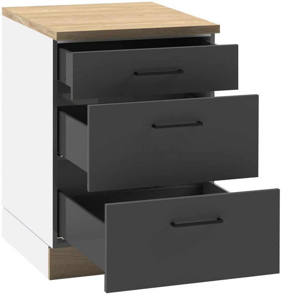 KOCHSTATION Unterschrank KS-Kolari (1-St) Maße (B/T/H): 60,1 x 60 x 88 cm Bild 3