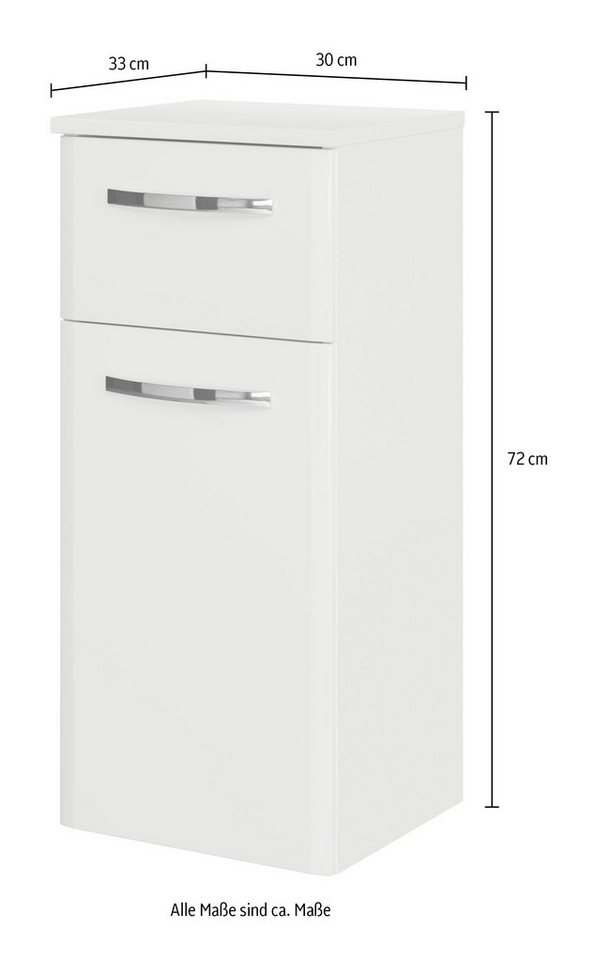 Saphir Unterschrank Quickset 326, mit 1 Tür und 1 Auszug, 30cm breit (1-St) Bild 4