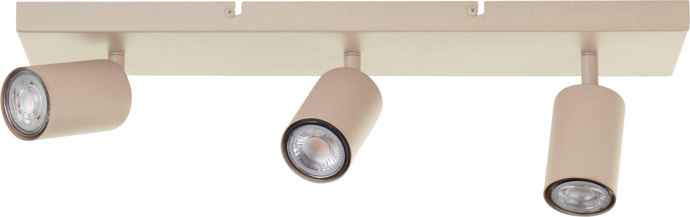 Brilliant Deckenstrahler Jello, LED wechselbar, Warmweiß, GU10 LED inkl., 350 lm, 3000 K, schwenkbar, Metall, champagnerfarben