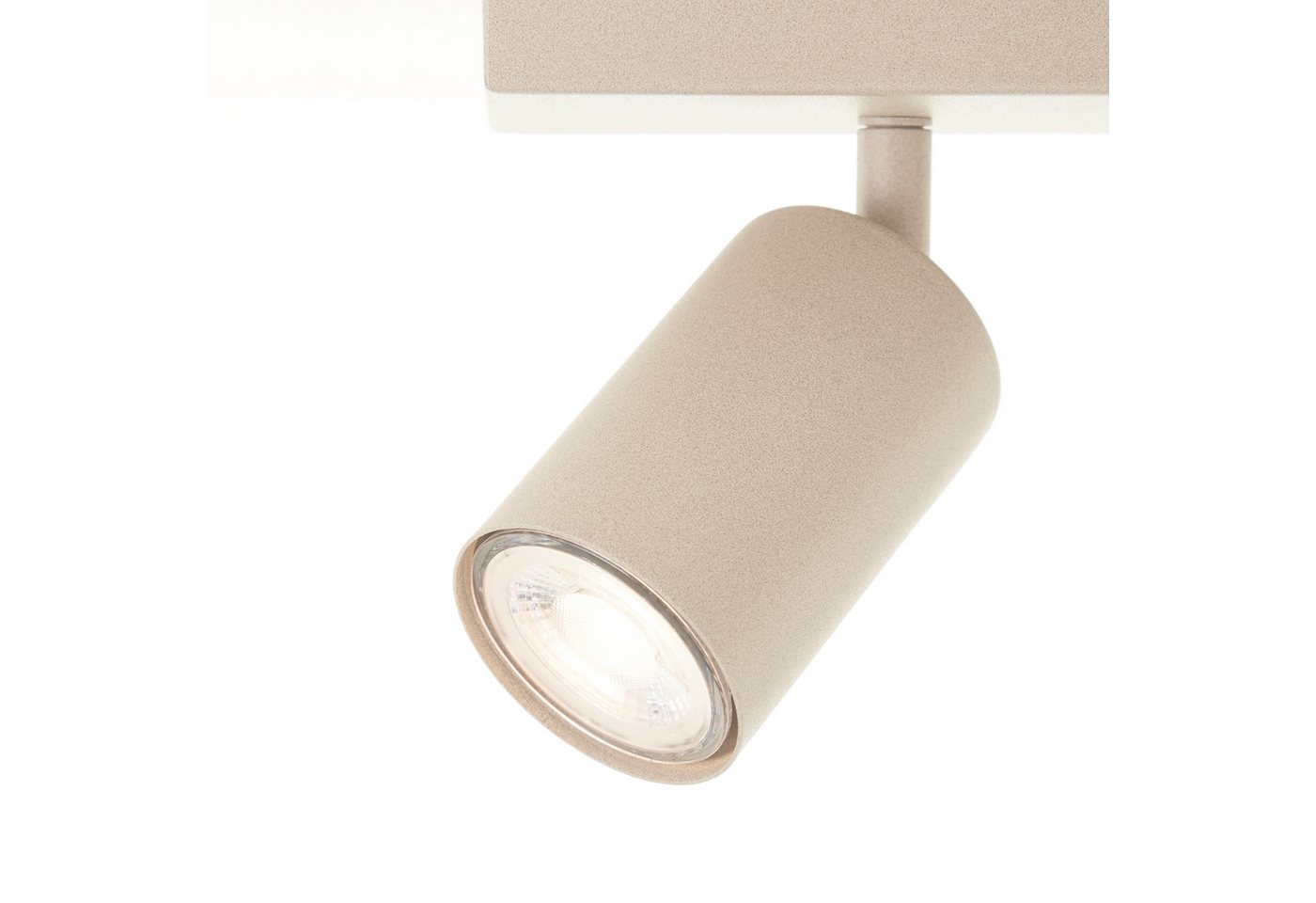 Brilliant Deckenstrahler Jello, LED wechselbar, Warmweiß, GU10 LED inkl., 350 lm, 3000 K, schwenkbar, Metall, champagnerfarben Bild 2