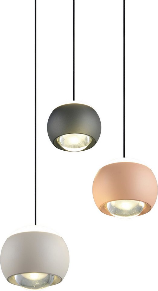 Musterring LED Pendelleuchte CANNON, 3-flammige LED Hängelampe 5W 500Lumen 2300-4000K CCT, CCT - über Fernbedienung, Dimmfunktion, Memoryfunktion, Nachtlichtfunktion, LED fest integriert, Farbwechsler, warmweiß - kaltweiß, mit Fernbedienung, stufenlos höhenverstellbar max 195cm dimmbar Memory Bild 2