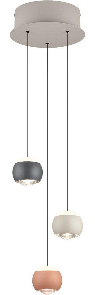 Musterring LED Pendelleuchte CANNON, 3-flammige LED Hängelampe 5W 500Lumen 2300-4000K CCT, CCT - über Fernbedienung, Dimmfunktion, Memoryfunktion, Nachtlichtfunktion, LED fest integriert, Farbwechsler, warmweiß - kaltweiß, mit Fernbedienung, stufenlos höhenverstellbar max 195cm dimmbar Memory Bild 4