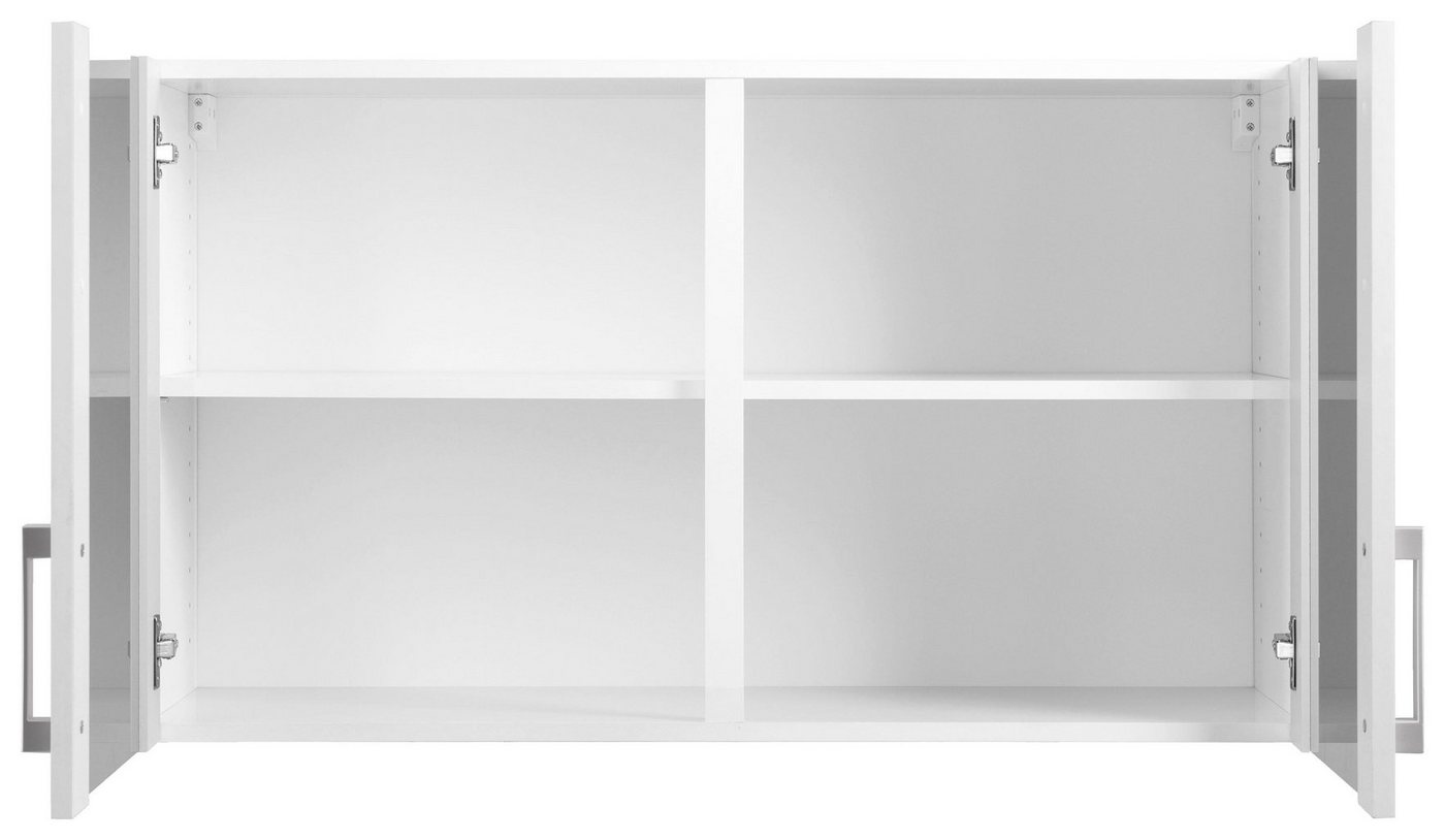 OPTIFIT Hängeschrank Odense 100 cm breit, mit 2 Türen mit Grauglaseinsatz