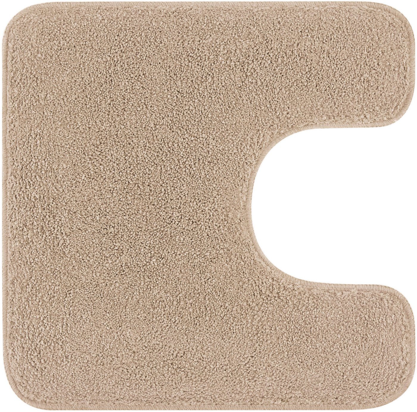 MEUSCH Badematte Super Soft, Höhe 23 mm, rutschhemmend beschichtet, strapazierfähig, fußbodenheizungsgeeignet, Polyacryl, quadratisch, WC Vorleger mit Ausschnitt, Badteppich, Uni Farben, besonders flauschig & weich, waschbar