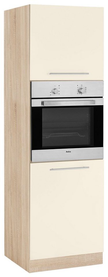 wiho Küchen Backofenumbauschrank Flexi2, Breite/ Höhe: 60/200 cm, Soft-Close bei den Türen inkl. verstellbaren Einlegeböden