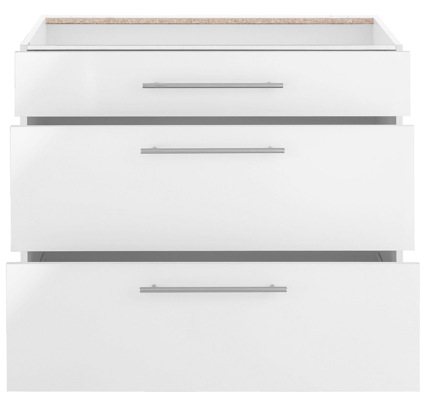 wiho Küchen Unterschrank Flexi2, Breite 90 cm, Soft-Close Funktion 1 Schubkasten, 2 Auszüge Bild 3