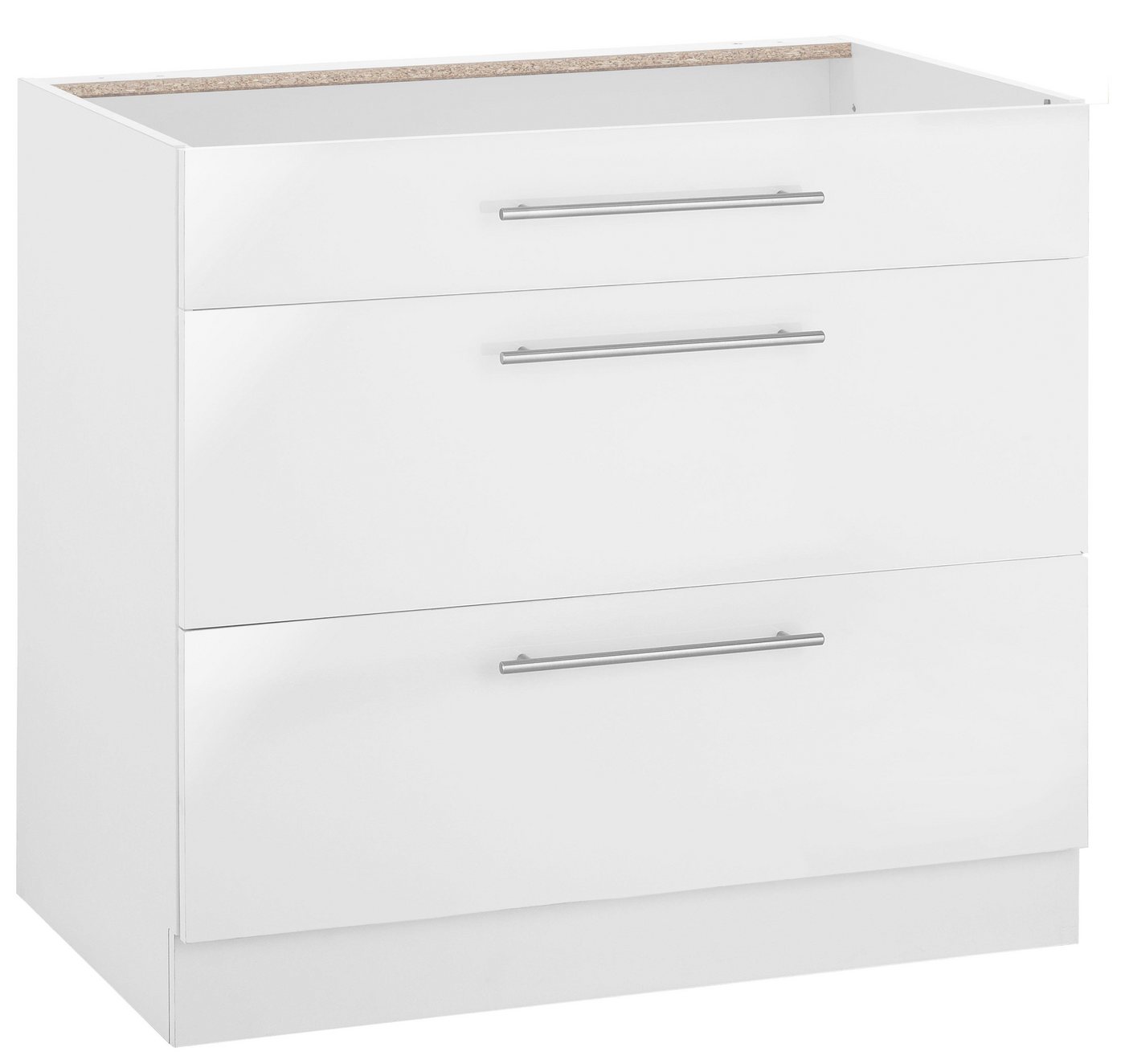 wiho Küchen Unterschrank Flexi2, Breite 90 cm, Soft-Close Funktion 1 Schubkasten, 2 Auszüge Bild 4