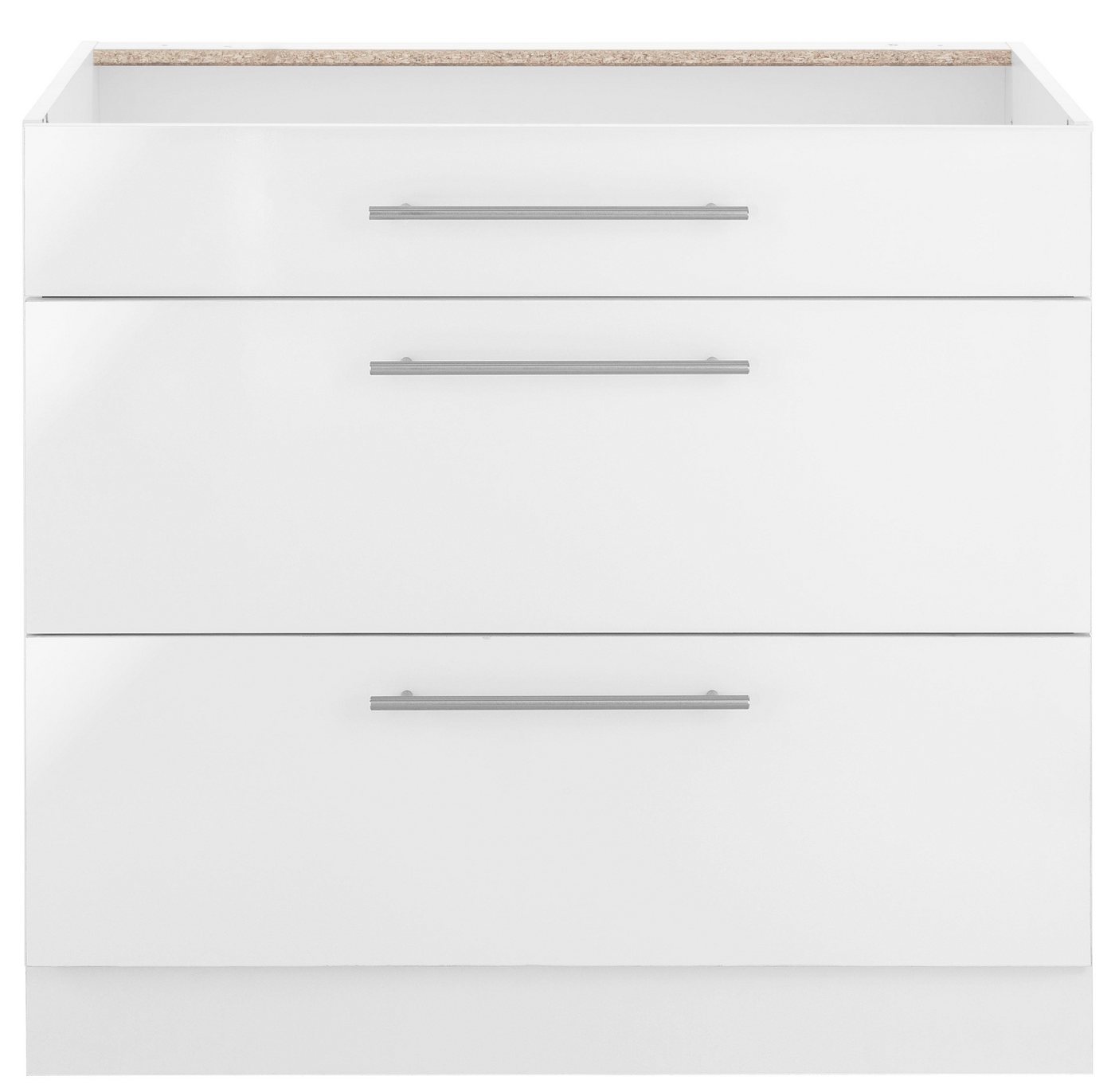 wiho Küchen Unterschrank Flexi2, Breite 90 cm, Soft-Close Funktion 1 Schubkasten, 2 Auszüge Bild 5
