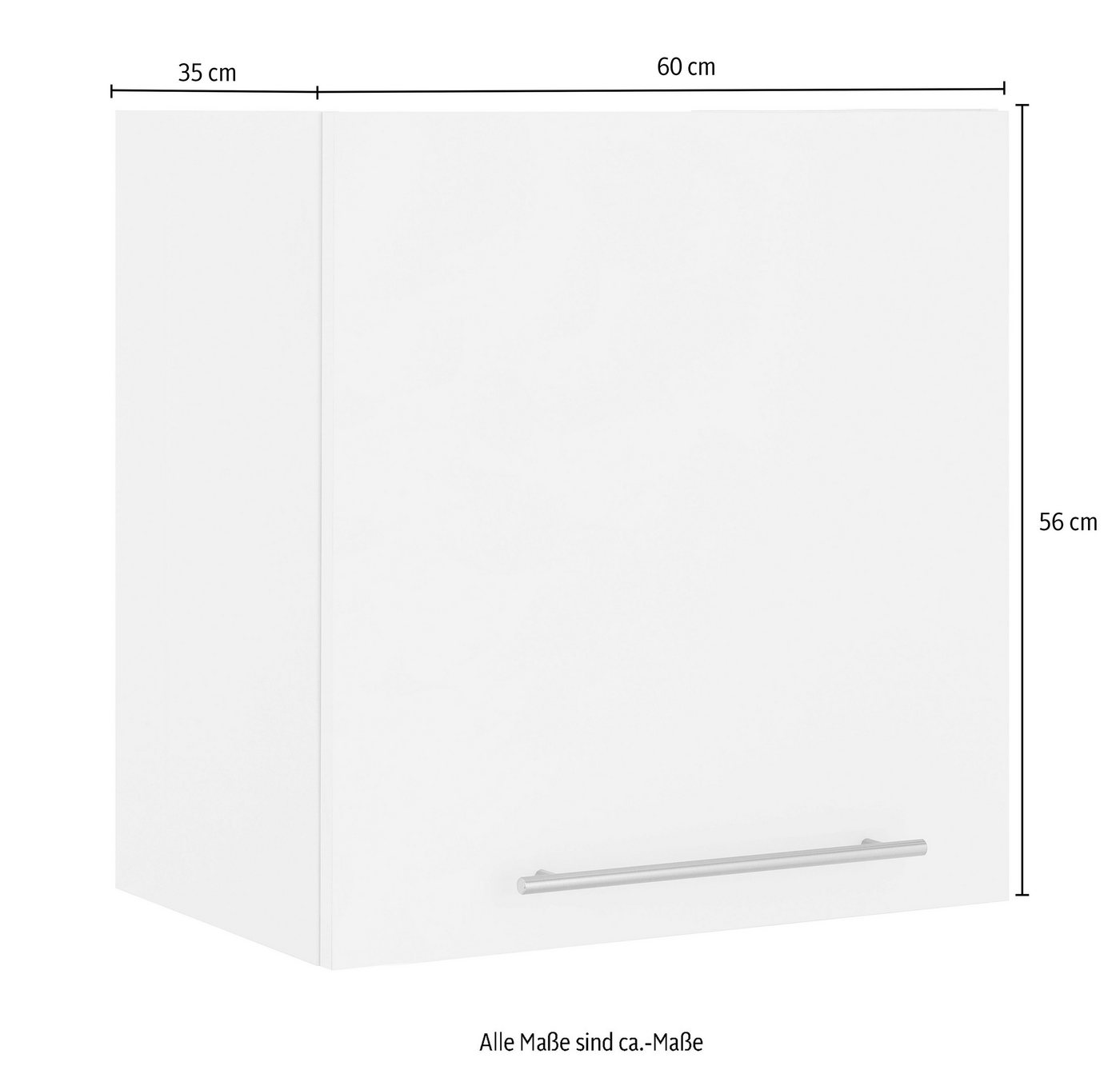 wiho Küchen Hängeschrank Flexi2, Breite/Höhe: 60/56,5 cm, Soft-Close bei der Tür inkl. verstellbaren Einlegeboden Bild 2