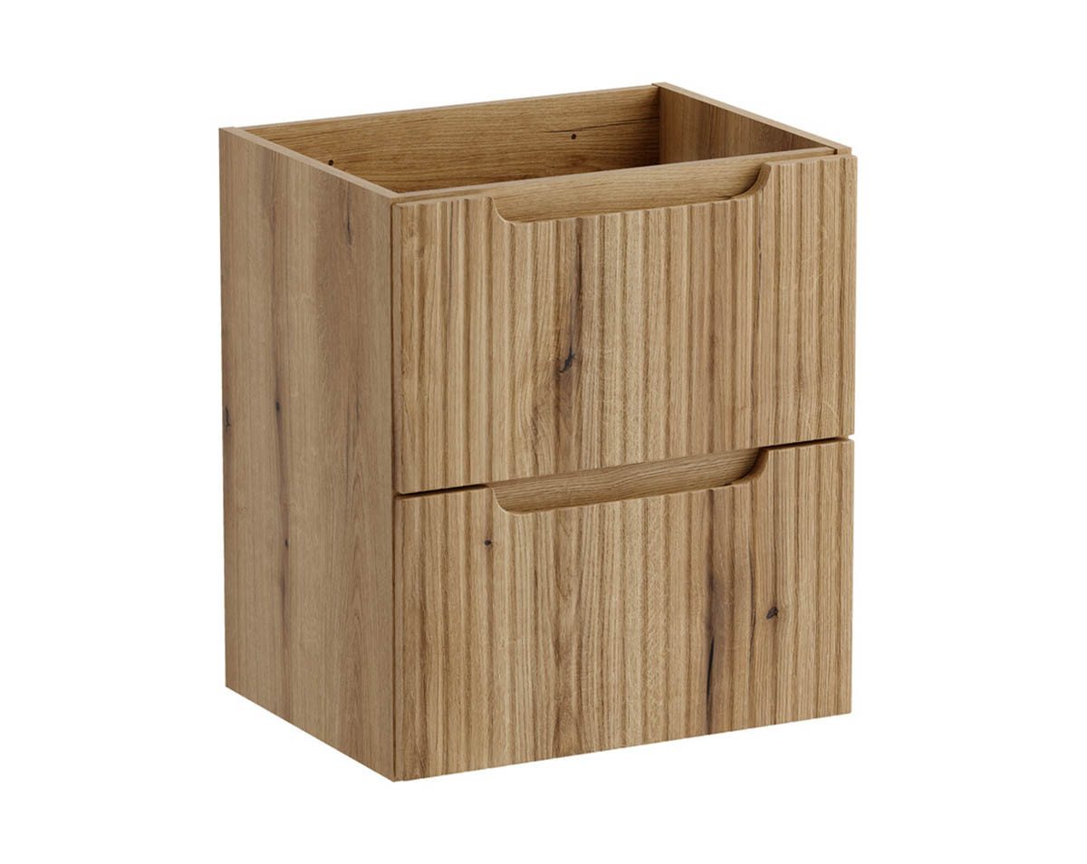 einfachgutemoebel Waschtisch-Set ILUNA Coast Waschtisch 50cm Eiche ohne Platte und Becken, (Badmöbel Set, 1-St., Waschtisch Unterschrank)