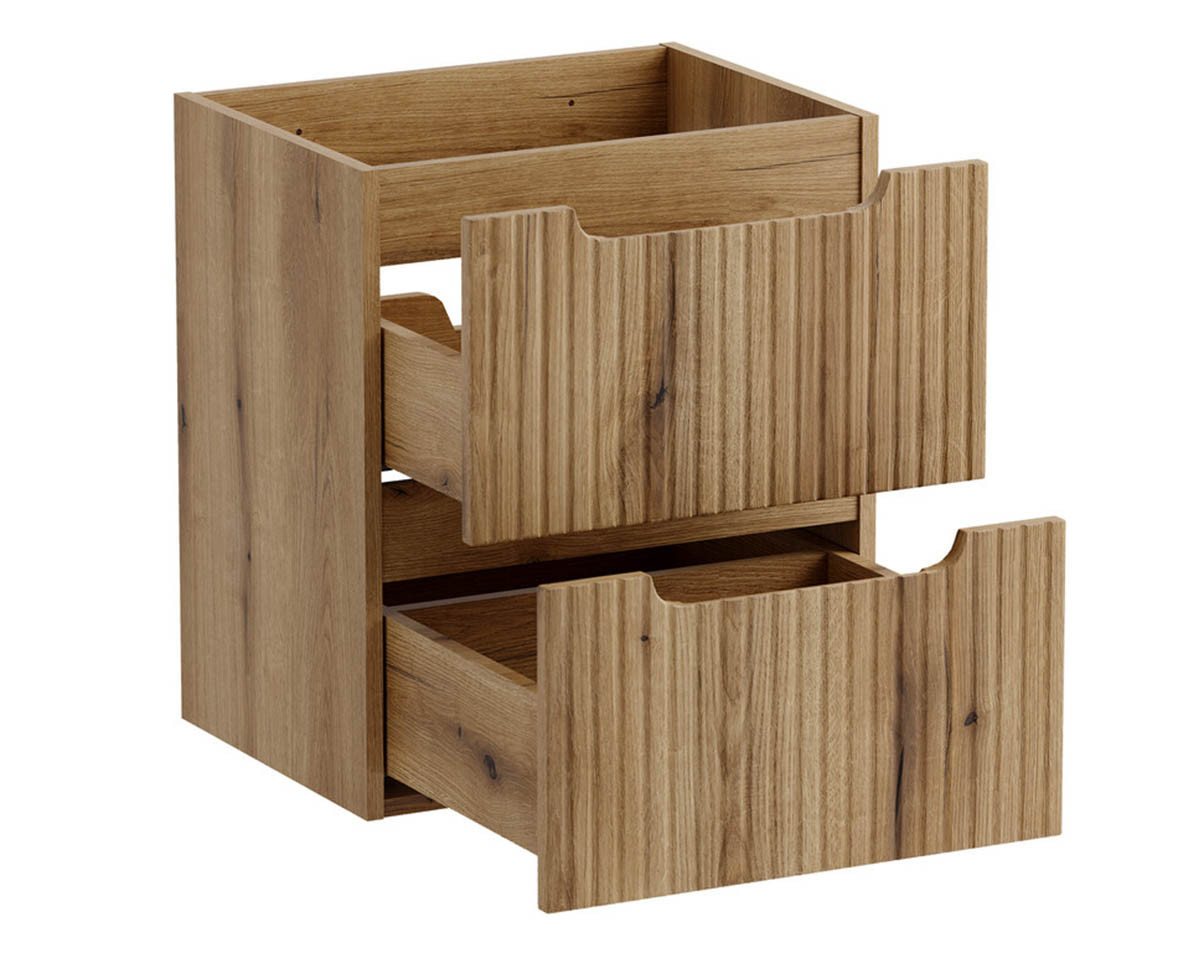 einfachgutemoebel Waschtisch-Set ILUNA Coast Waschtisch 50cm Eiche ohne Platte und Becken, (Badmöbel Set, 1-St., Waschtisch Unterschrank) Bild 5