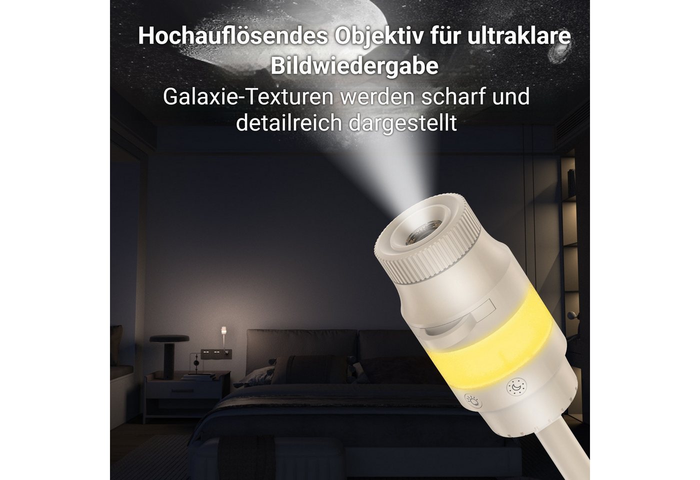 VIVIHEYDAY LED-Sternenhimmel Galaxy Projector Night Light, Sternenhimmel Projektor, für Auto, Schlafzimmer, Nachtlicht Sternenhimmel Galaxy Projektor, Geschenke für Kinder Erwachsene Bild 5
