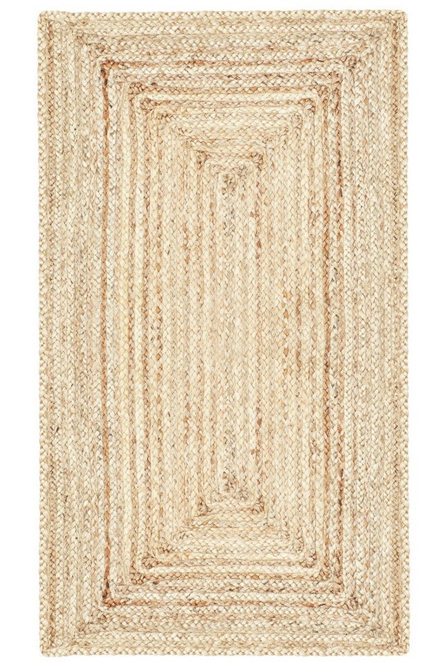 Marrakesch Orient & Mediterran Interior Teppich Jute-Läufer Nora handgefertigt aus Jute in Natur-Beige 110 cm im Trend, Höhe: 10 mm, Handarbeit