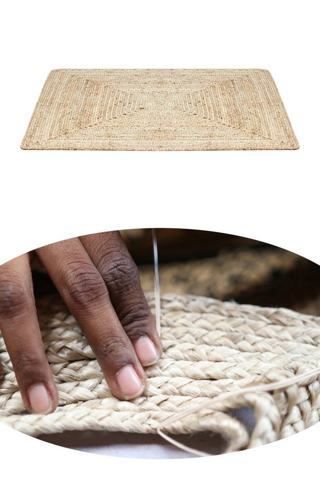 Marrakesch Orient & Mediterran Interior Teppich Jute-Läufer Nora handgefertigt aus Jute in Natur-Beige 110 cm im Trend, Höhe: 10 mm, Handarbeit Bild 4