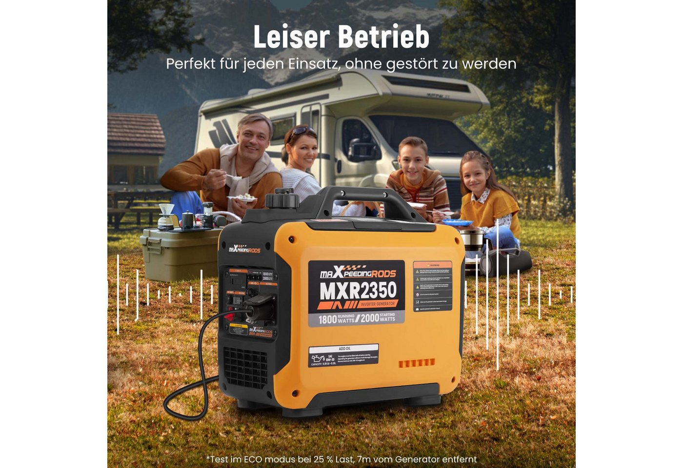 maXpeedingrods Stromerzeuger MXR2350, 2 in kW, 15kg Inverter Benzingenerator für Outdoor Stromversorgung Bild 3