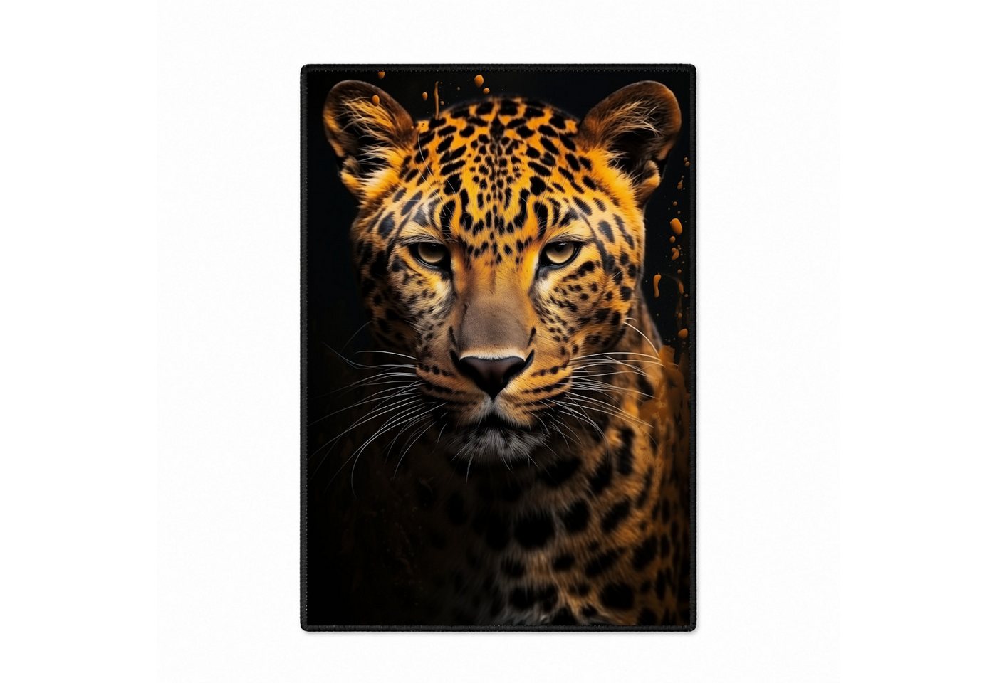 Jumpeak Teppich Leoparden-Kopf Teppich, tepichwohinzimer, teppich waschbar, Rechteckig, Höhe: 5 mm, länglicher teppich,Kunstkaschmir, teppich pflegeleicht, große teppiche Bild 3
