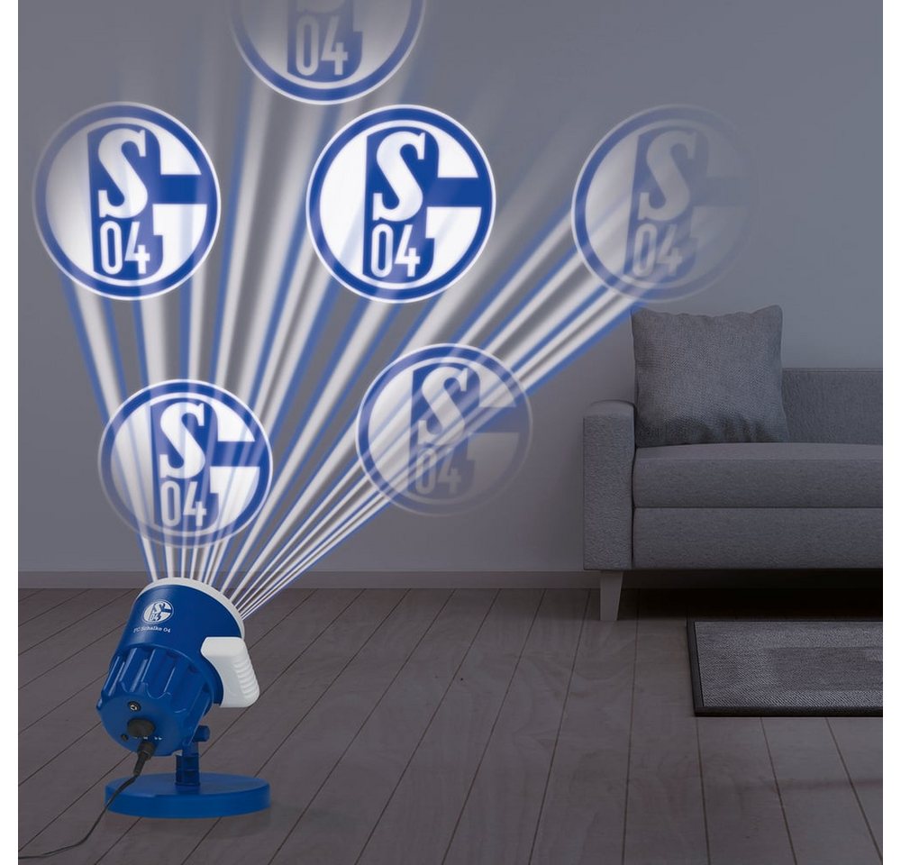 FC Schalke 04 LED Motivstrahler S04 LED-Motivstrahler blau/weiß mit Logo, mit Logo