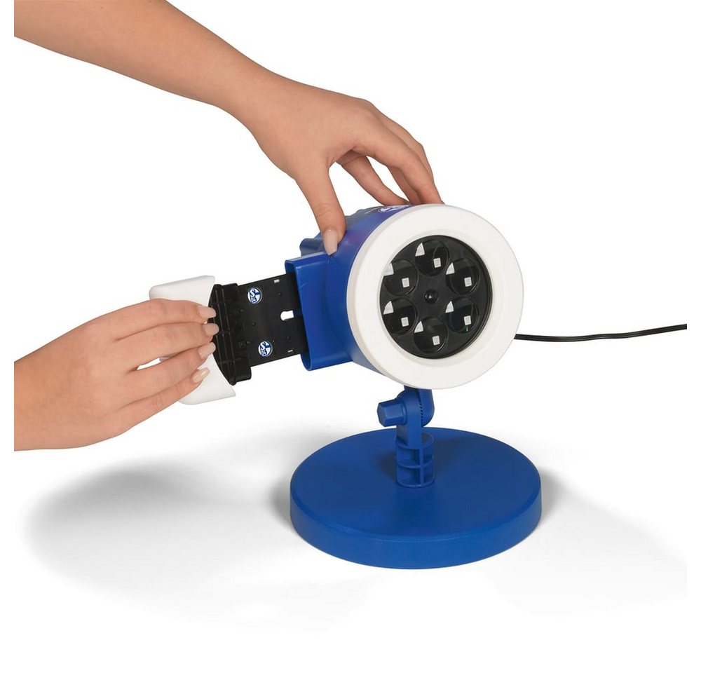FC Schalke 04 LED Motivstrahler S04 LED-Motivstrahler blau/weiß mit Logo, mit Logo Bild 2