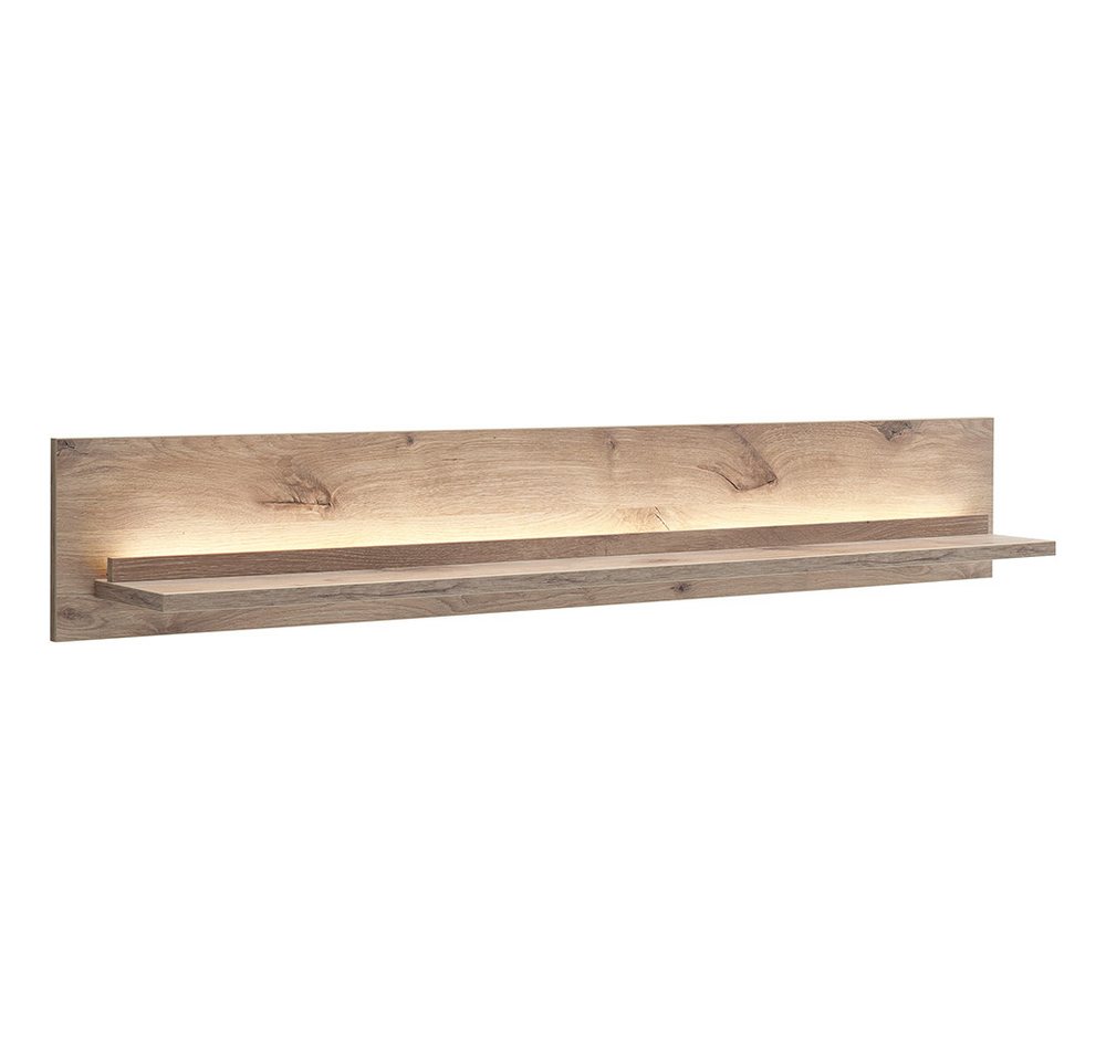 Lomadox Wandregal SAGUNTO-05, mit LED-Beleuchtung, in Eiche Bild 5