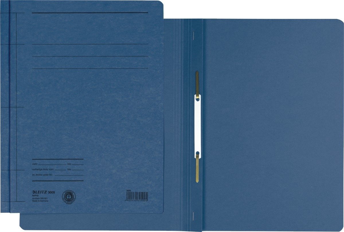 LEITZ Hefter Schnellhefter Rapid A5 Karton blau