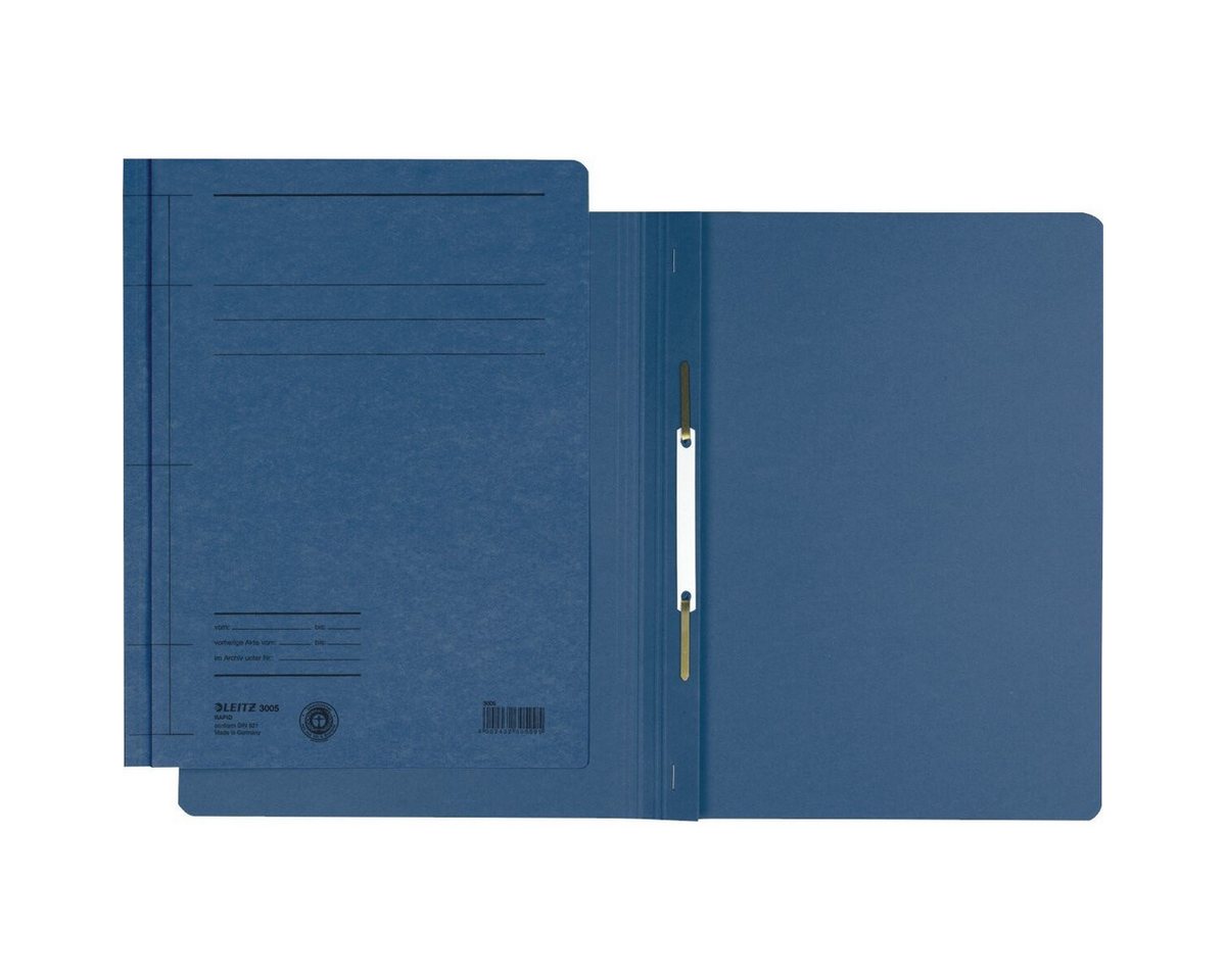 LEITZ Hefter Schnellhefter Rapid A5 Karton blau Bild 2