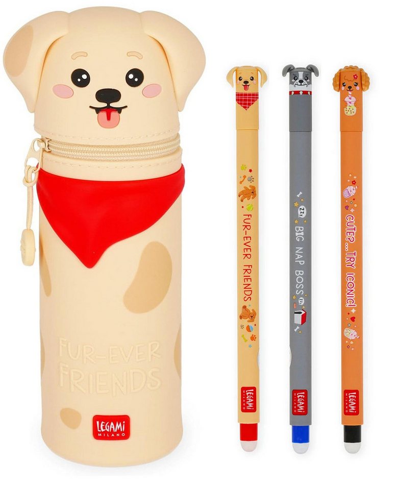 Legami Federmäppchen Kawaii Golden + Fur Ever Friends Gelschreiber 3er Set Bild 3