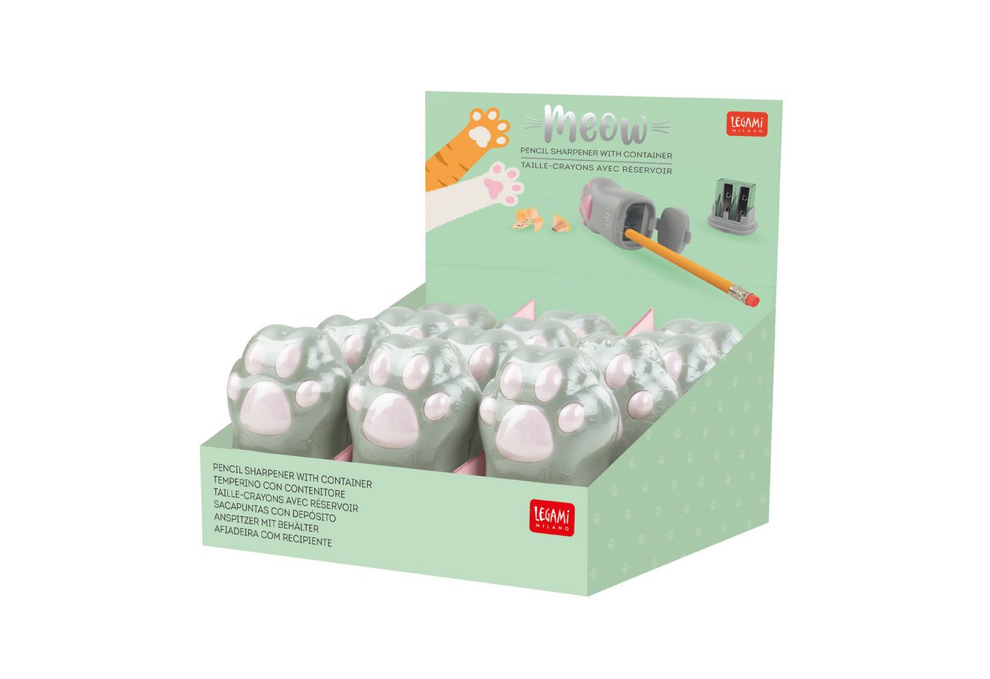 Legami Bleistift Legami Anspitzer mit Behälter - Meow