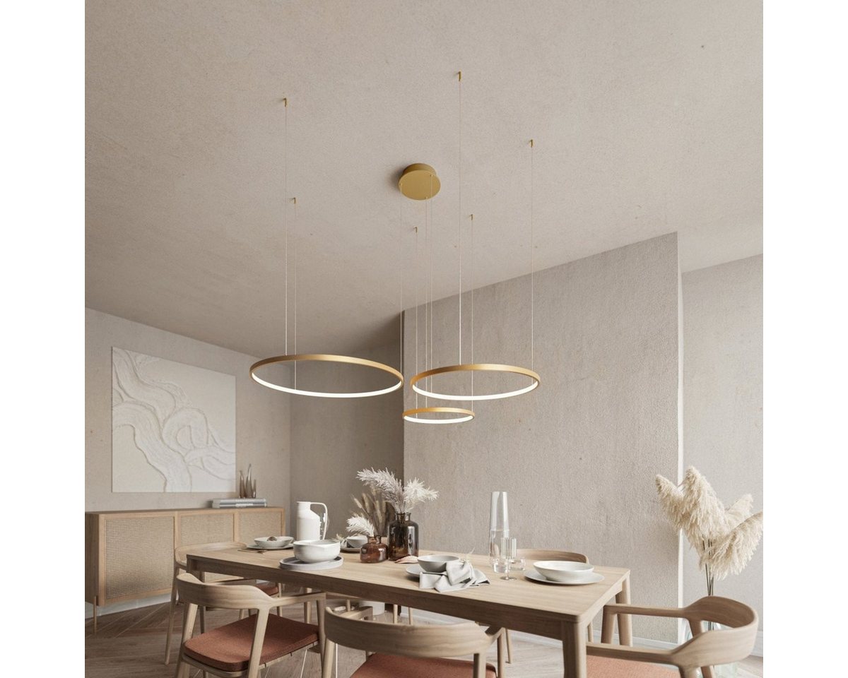 Neona LED Deckenleuchte CAECILIA Gold, Dimmbar per Fernbedienung, mit Memory-Funktion, LED fest integriert, Warm- und Kaltweiß Bild 4