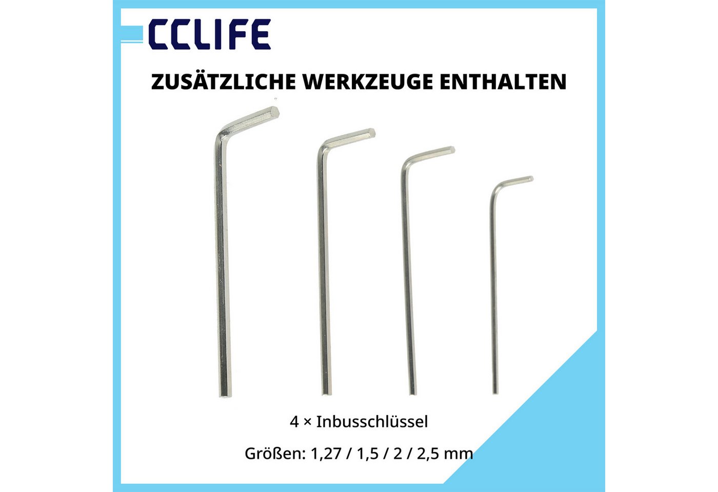 CCLIFE Steckschlüssel CCLIFE Steckschlüsselsatz, Ratschenkasten im Werkzeugkoffer (46 St) Bild 2