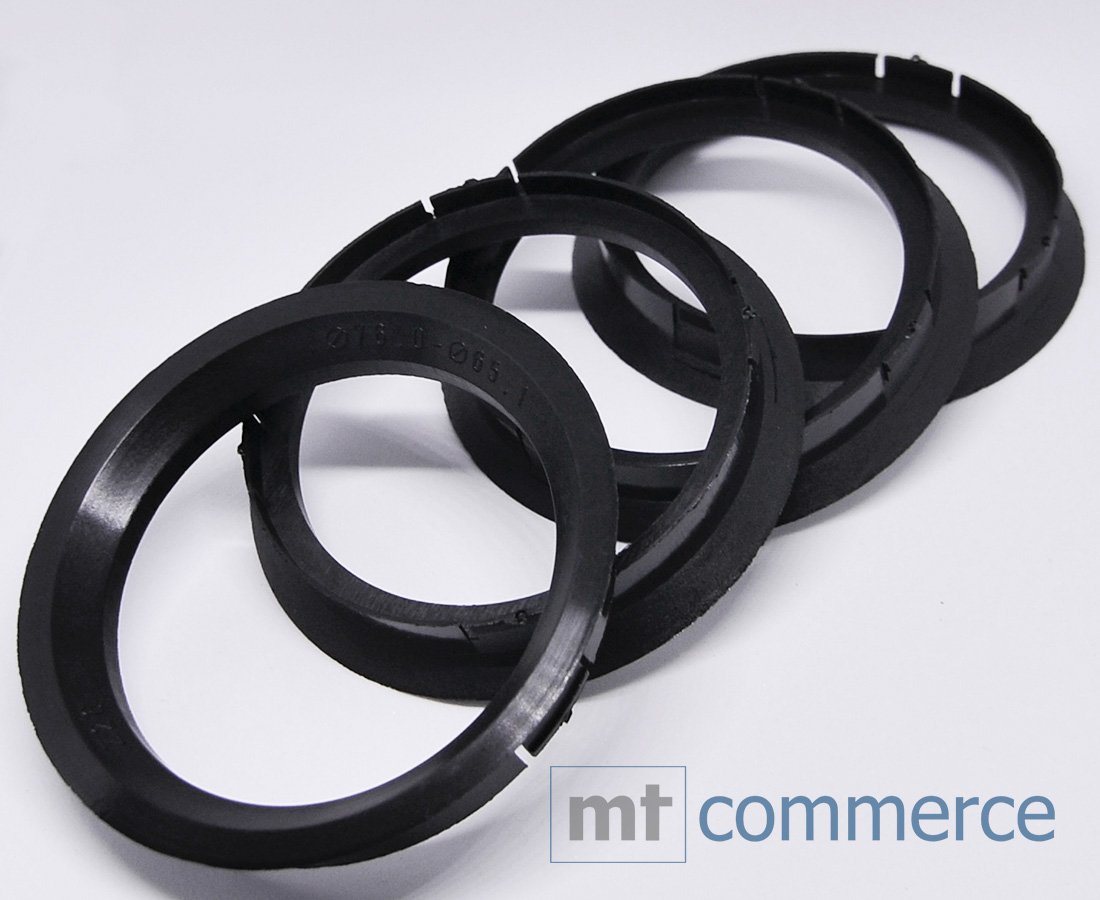 BRANDT AUTOMOTIVE Reifenstift 4X Zentrierringe schwarze Felgen Ringe Made in Germany, Maße: 76,0 x 65,1 mm Bild 3