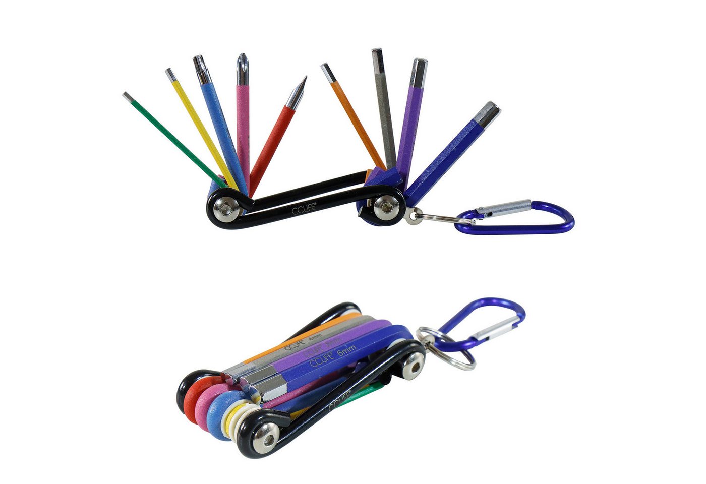 CCLIFE Multitool Fahrrad Reparatur Multifunktionswerkzeug Miniwerkzeug Faltbares Torx, (2 St)