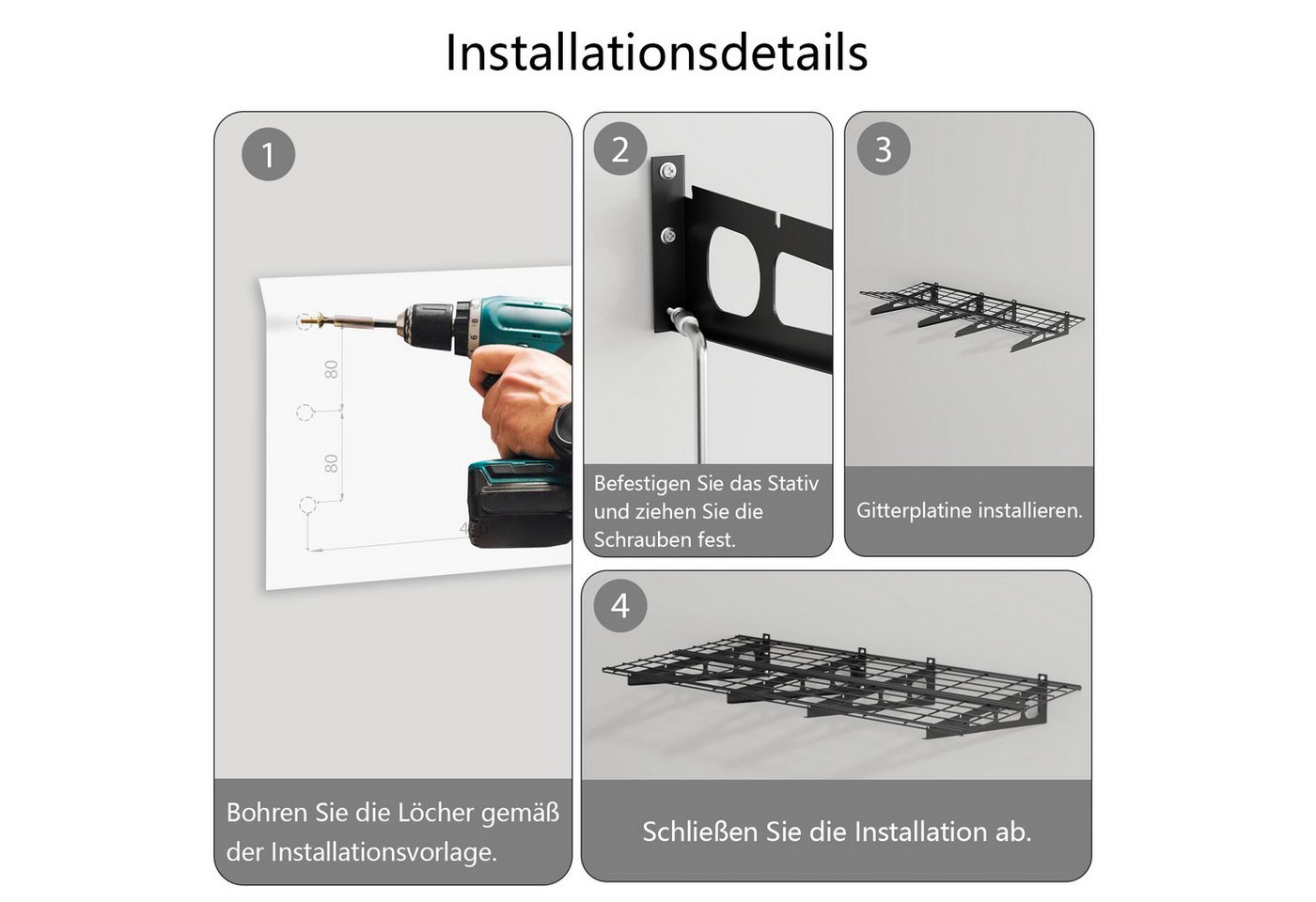 GarveeMore Schwerlastregal Schwerlast-Wandregale für die Garage Bild 2