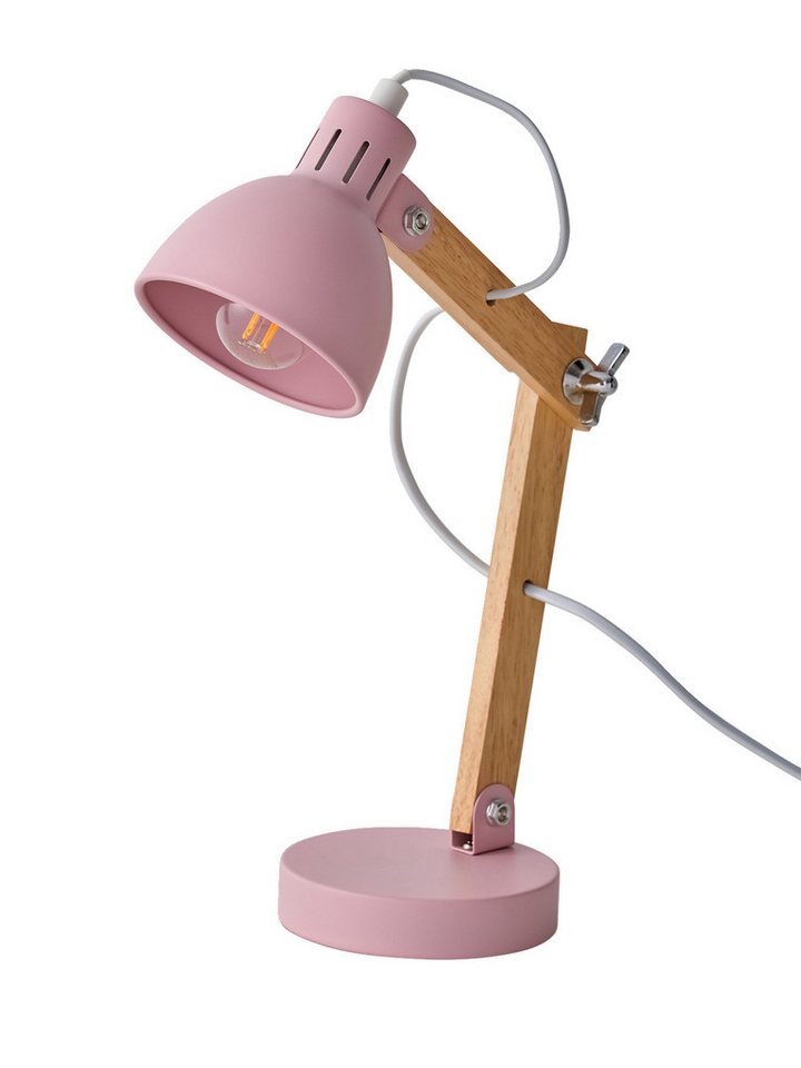 vertbaudet Nachttischlampe Schreibtischlampe mit Holz-Gelenkarm, Kinderzimmer