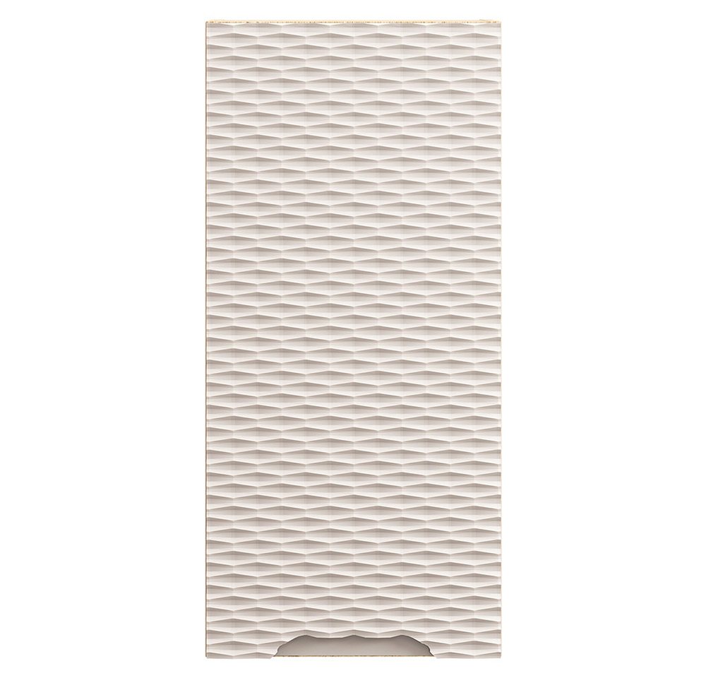 Lomadox Hängeschrank OLUO-56-BEIGE Wandschrank Badschrank, Eiche mit beige, 3D-Struktur
