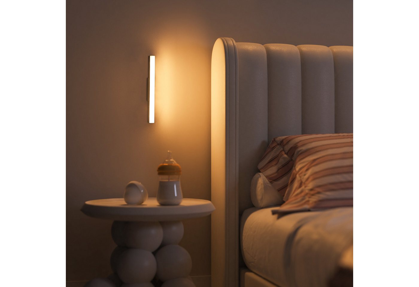 oyajia LED Spiegelleuchte 40cm Spiegelleuchte, 4000mAh Akku Magnetische Wandlamp Spiegellamp, LED fest integriert, Warmweiß, Naturweiß, Kaltweiß, LED Wandleuchte Schminklicht, USB-Aufladung Schrankleuchten Bild 3