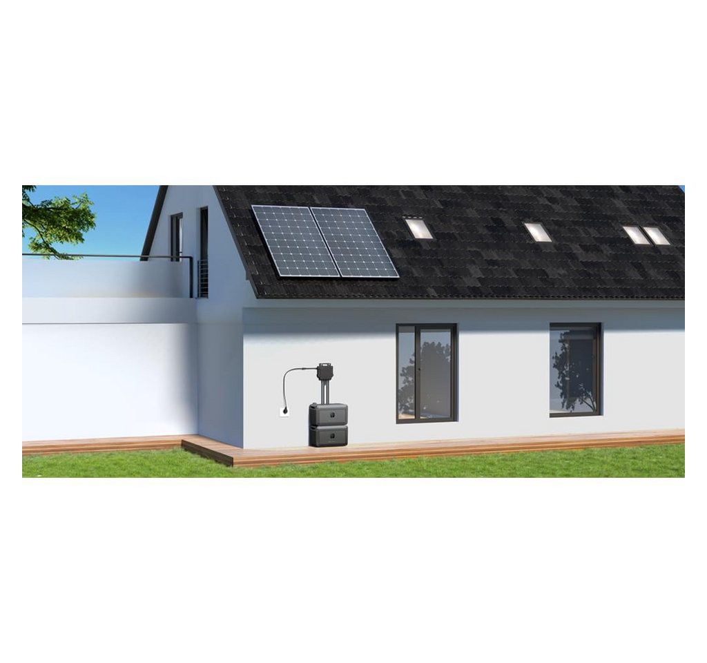 Growatt Solaranlage NOAH 2000 - effiziente Solarbatterie für Balkonkraftwerke, (Niedervolt-Batterie, modular erweiterbar auf bis zu 8192Wh), Plug & Play, Solarspeicher, App-Steuerung, 2048Wh, IP66, erweiterbar Bild 3