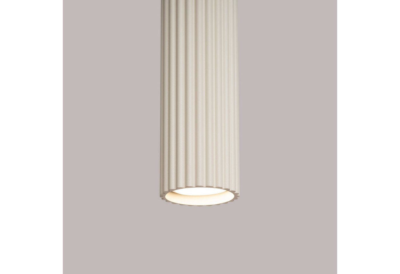 SOLLUX lighting Hängeleuchte Pendelleuchte Karbon 1 Beige, Nicht enthalten