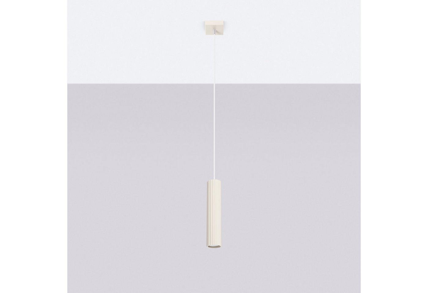 SOLLUX lighting Hängeleuchte Pendelleuchte Karbon 1 Beige, Nicht enthalten Bild 3