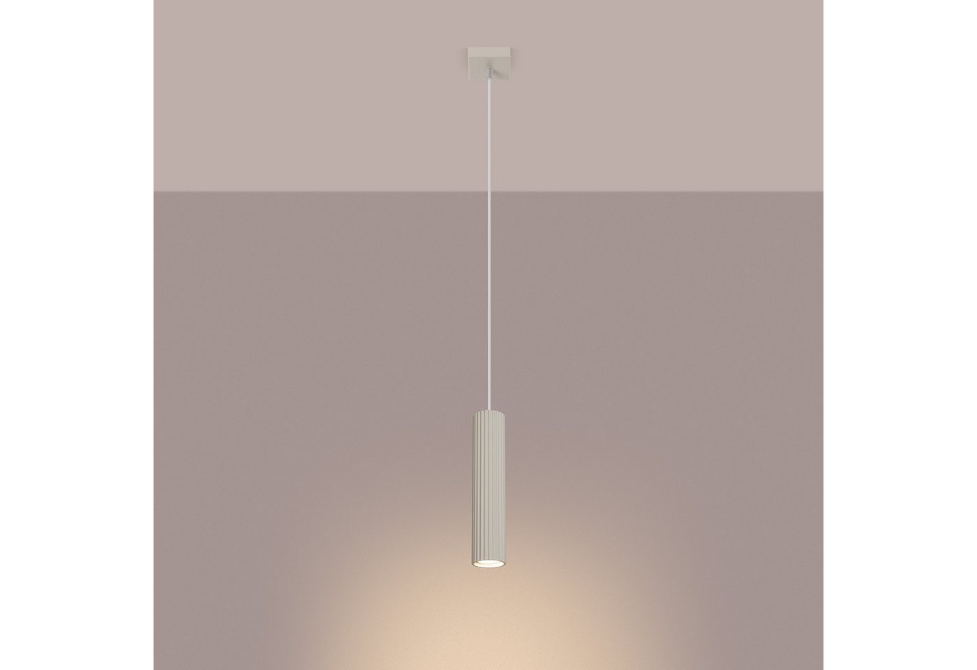 SOLLUX lighting Hängeleuchte Pendelleuchte Karbon 1 Beige, Nicht enthalten Bild 5