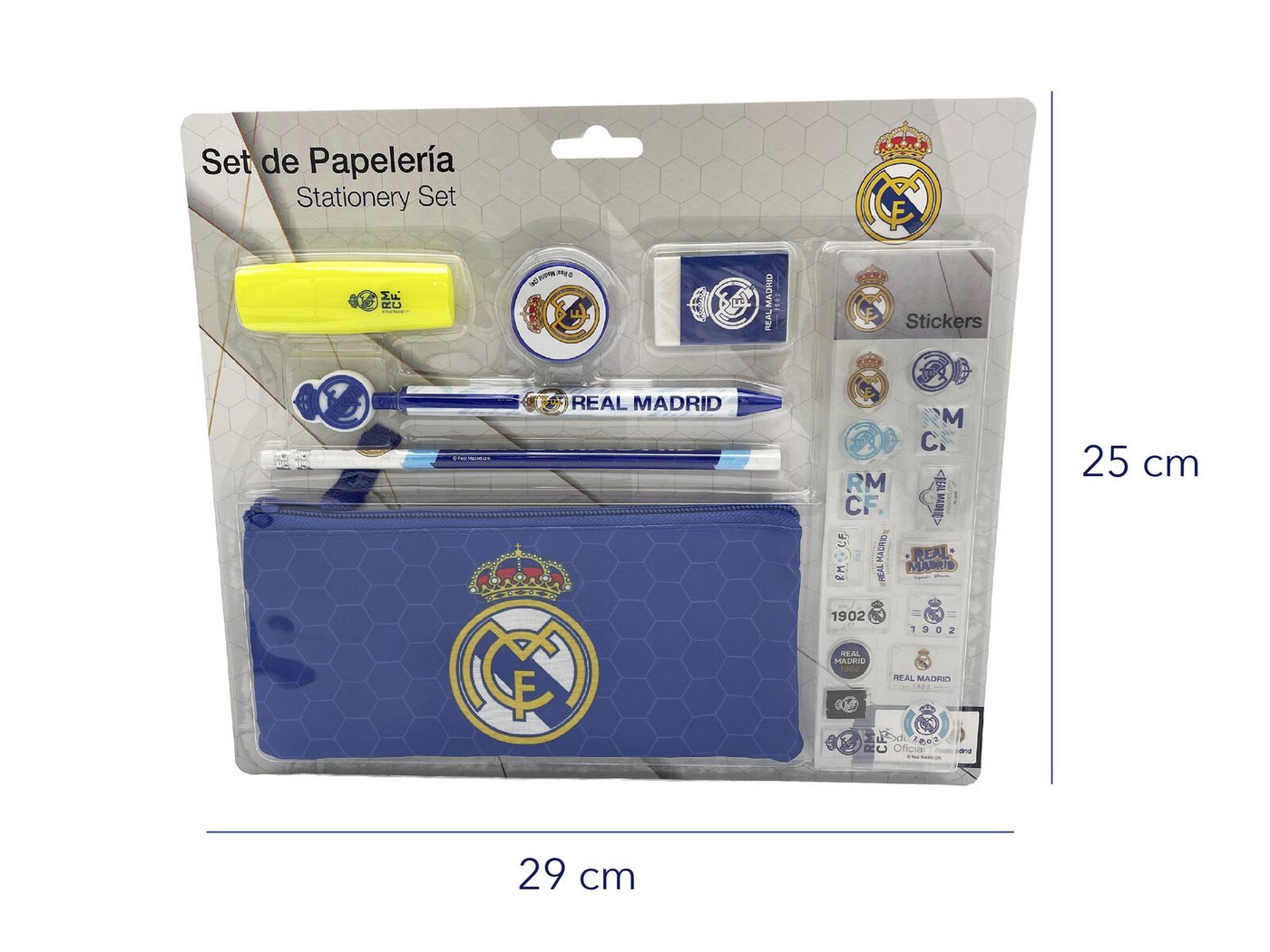 Real Madrid Federmäppchen Schulset mit Federmappe, Bleistift und Textmarker Bild 2