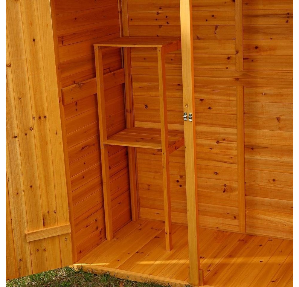 Melko Gerätehaus Gartenhaus Gartenschrank Geräteschuppen Holz 162x140x75CM, BxT: 140x75 cm, (Stück), Witterungsbeständig Bild 4