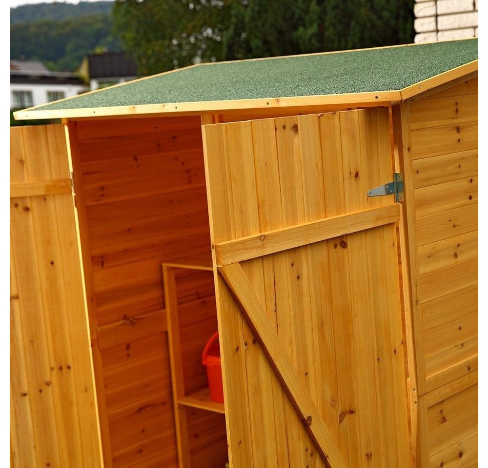 Melko Gerätehaus Gartenhaus Gartenschrank Geräteschuppen Holz 162x140x75CM, BxT: 140x75 cm, (Stück), Witterungsbeständig Bild 5