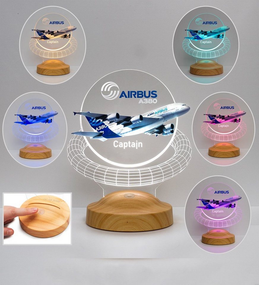 Geschenkelampe LED Nachttischlampe Passagierflugzeug 3D UV Lampe Geschenk für Piloten und Reisenden, LED fest integriert, Geschenk für Berufseinstieg, Flugzeugliebhaber Bild 4