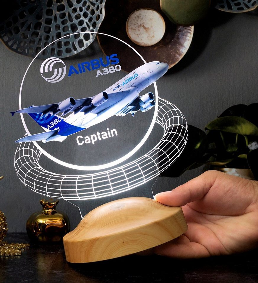 Geschenkelampe LED Nachttischlampe Passagierflugzeug 3D UV Lampe Geschenk für Piloten und Reisenden, LED fest integriert, Geschenk für Berufseinstieg, Flugzeugliebhaber Bild 5