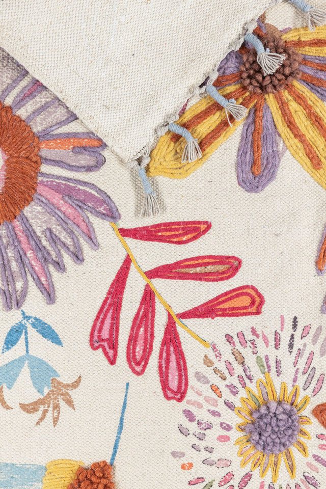 Tranquillo Teppich Baumwolle BOTANIC TWIST mit GoodWeave® Zertifizierung versch. Größen, Robust, strapazierfähig und mit farbenfrohem Blumenmuster Bild 2