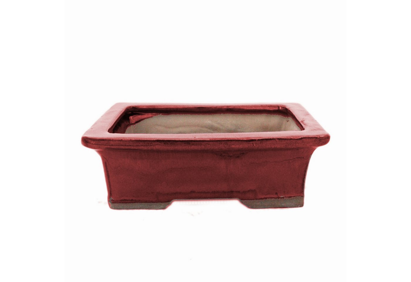 Exotenherz Pflanzschale Bonsai-Schale mit Unterteller Gr. 3 - Rot eckig - Modell G29 - L 18cm (1 St) Bild 2