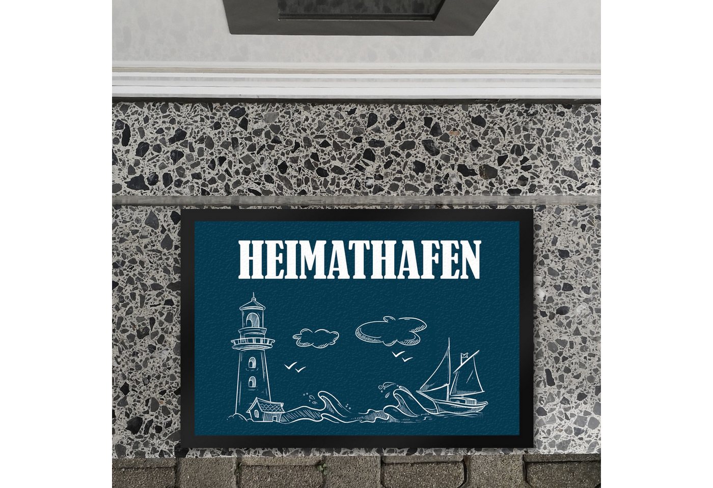 speecheese Fußmatte Heimathafen Fußmatte XL mit Hafen Motiv Fußabtreter