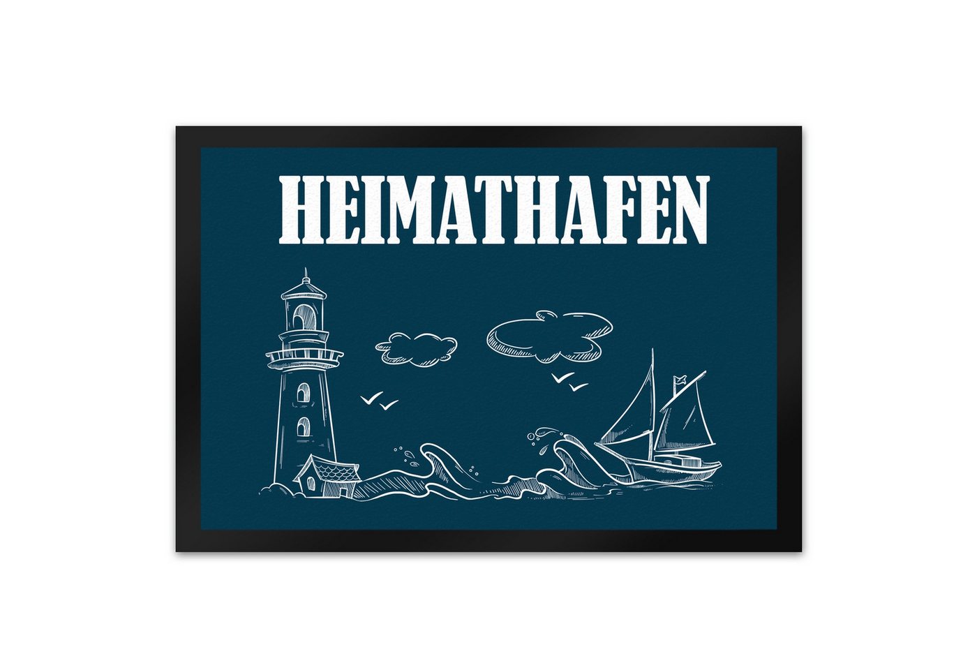 speecheese Fußmatte Heimathafen Fußmatte XL mit Hafen Motiv Fußabtreter Bild 2