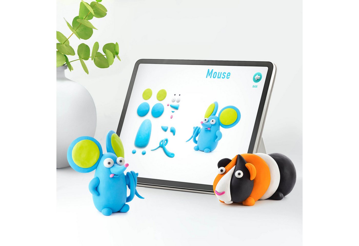 Hey Clay Modelliermasse Hey Clay Flauschige Tierfiguren, Spielknete, Knetmasse 15 Farben Bild 2
