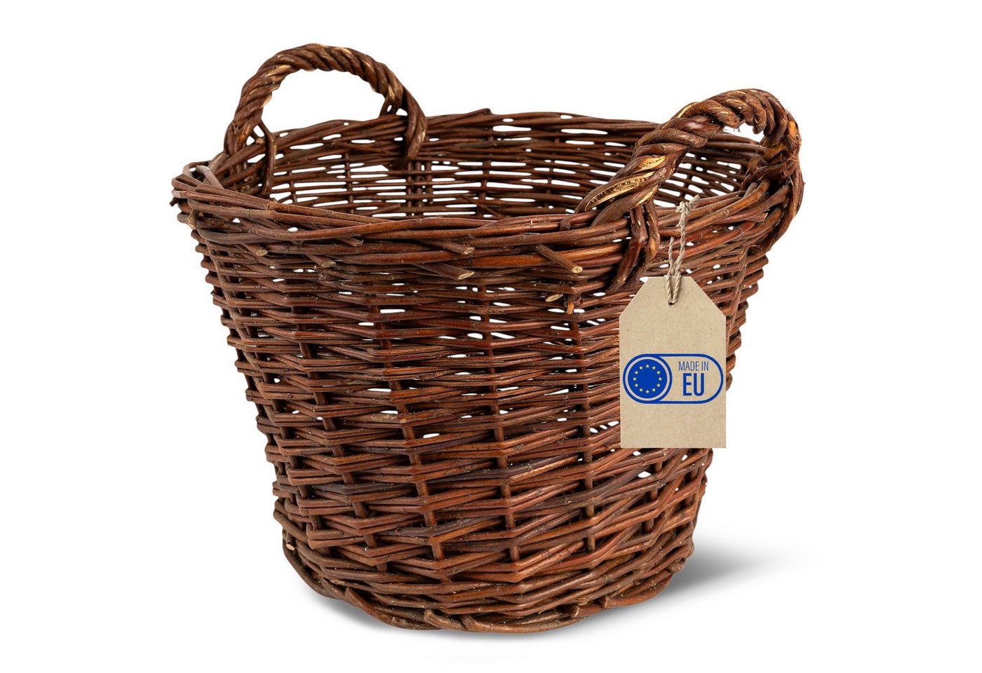 Creative Home Weidenkorb Weidenkorb mit Zwei Henkel, Perfekt für Geschenkkorb Kaminkorb Bild 3